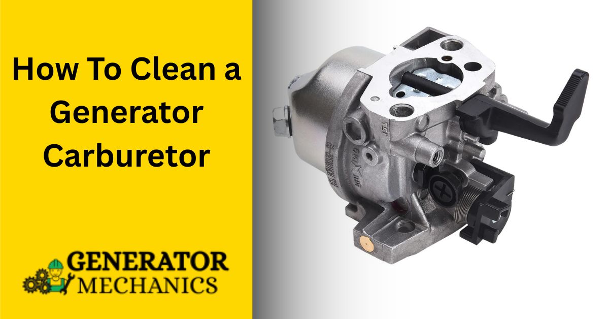 how to clean a generator carburetor