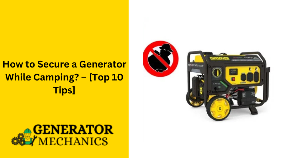 How to Secure a Generator While Camping? – [Top 10 Tips]